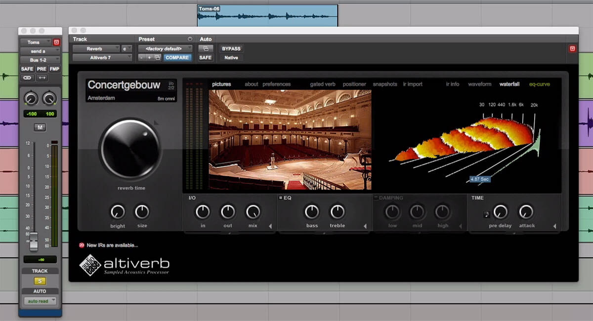 Audio Ease Altiverb 7 in work