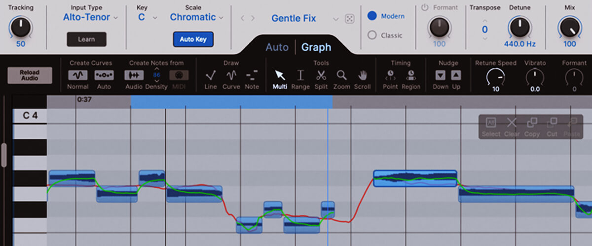 how to use pitch correction?