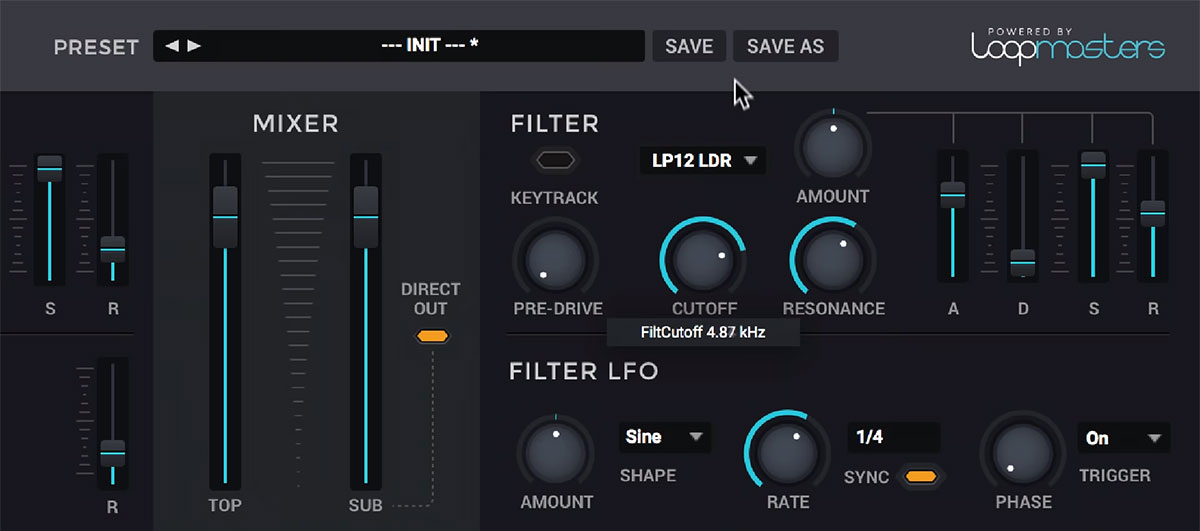 Loopmasters Plugins Bass Master filters