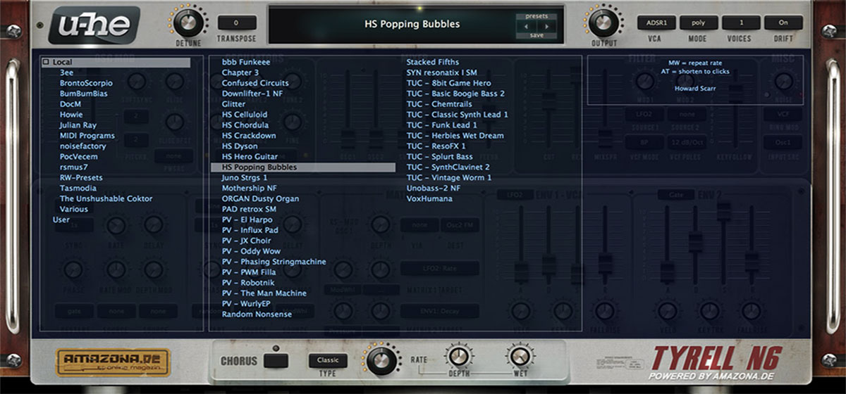 U-he TyrellN6 presets